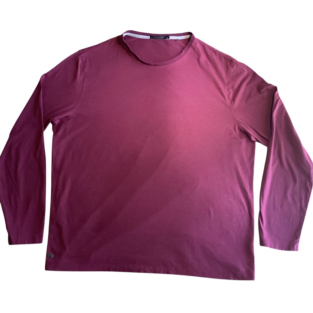 Greyson Long Sleeve T-Shirt Soft Knit Casual Top Burgundy XL